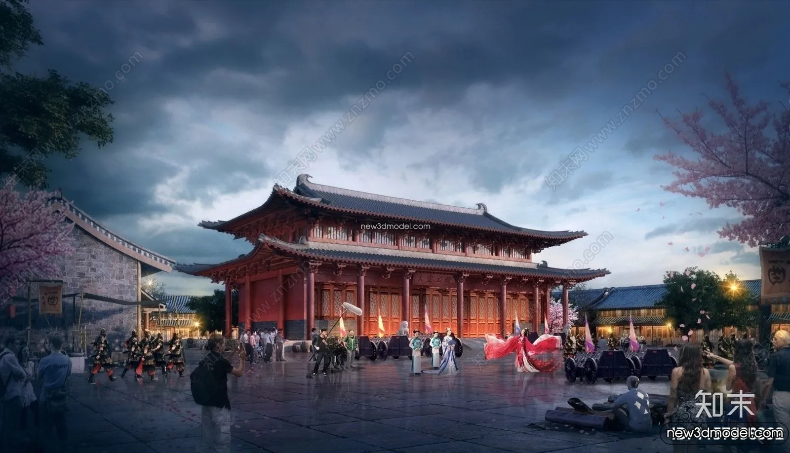 Exterior 3D Models of Pagoda – 3D Scenes – 031 – VRAY