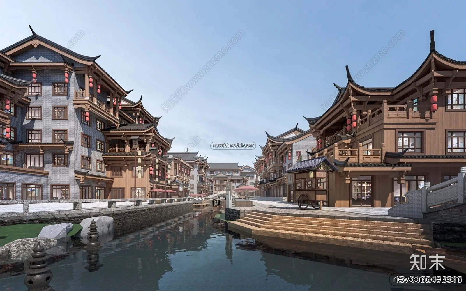 Exterior 3D Models of Pagoda – 3D Scenes – 038 – VRAY