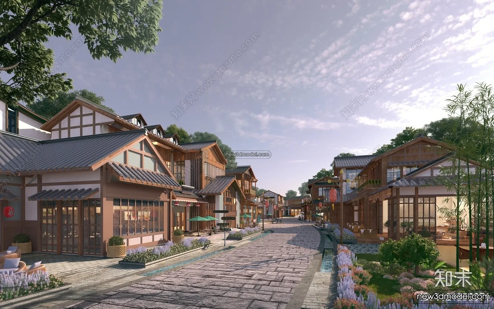 Exterior 3D Models of Pagoda – 3D Scenes – 050 – VRAY