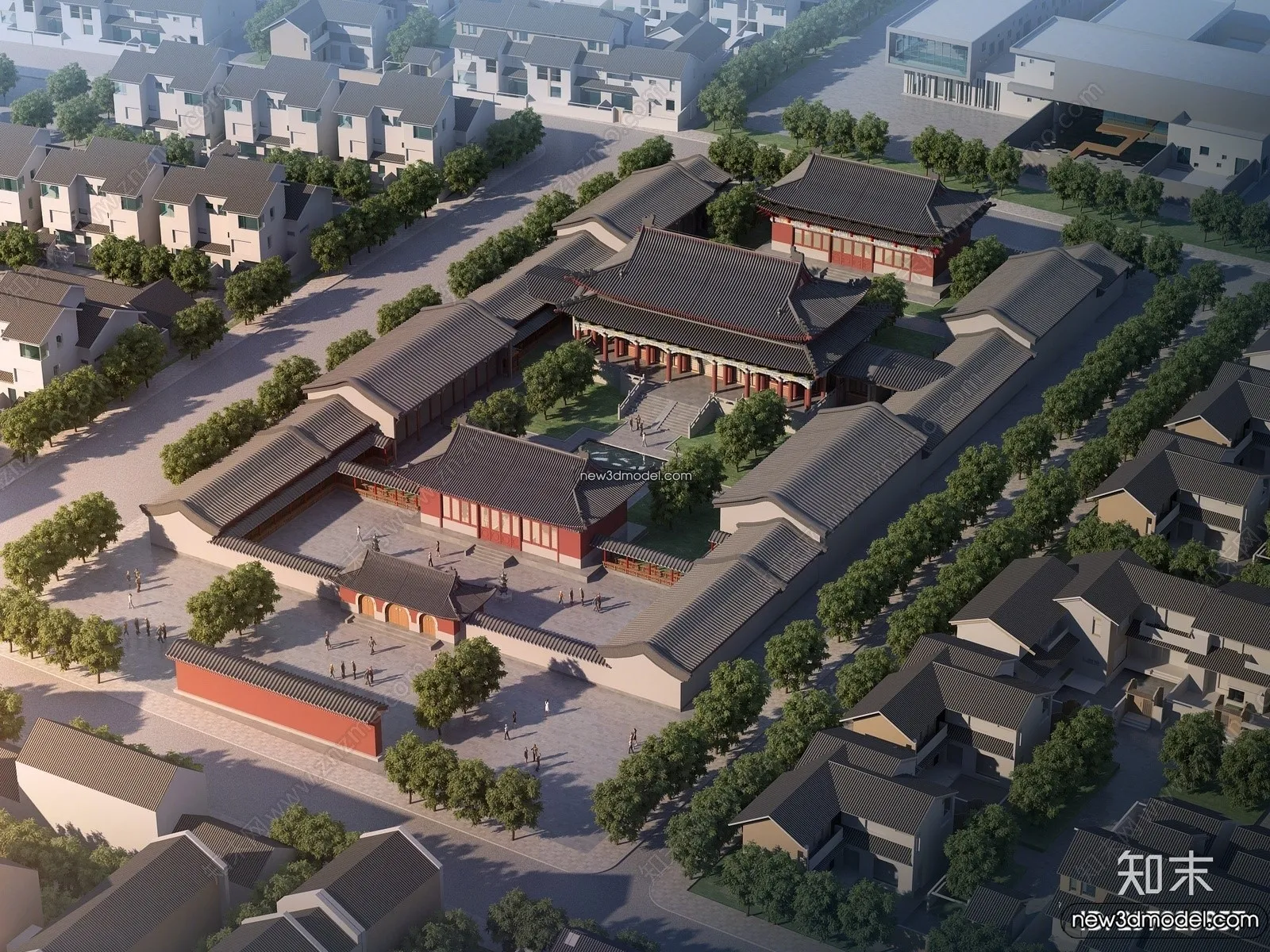 Exterior 3D Models of Pagoda – 3D Scenes – 066 – VRAY