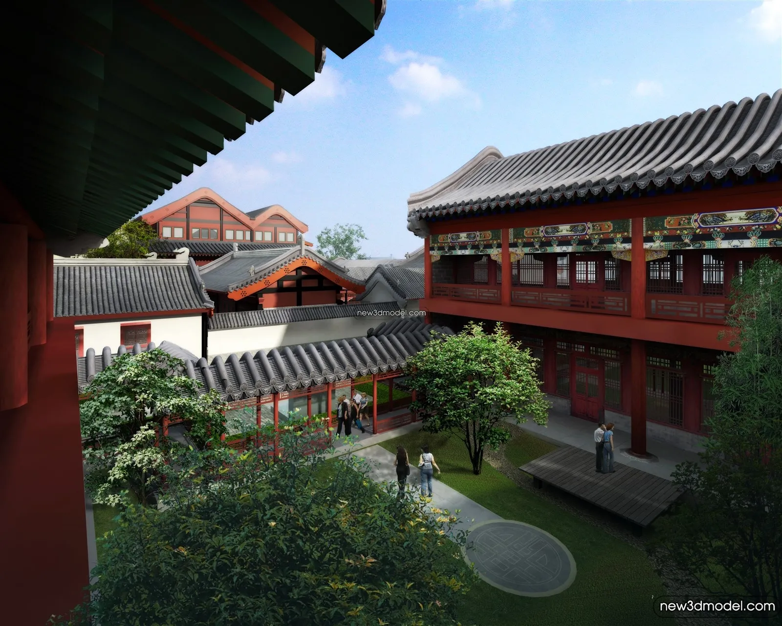 Exterior 3D Models of Pagoda – 3D Scenes – 084 – VRAY