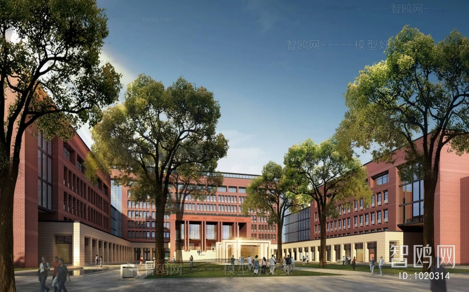 Exterior 3D Models of Shool – 3D Scenes – 006 – VRAY