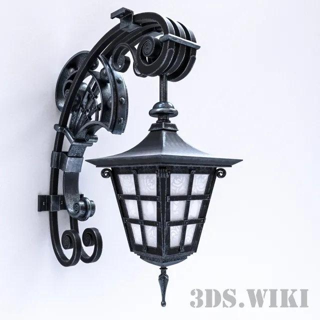 exterior-models – Forged lantern – bracket 3D Model