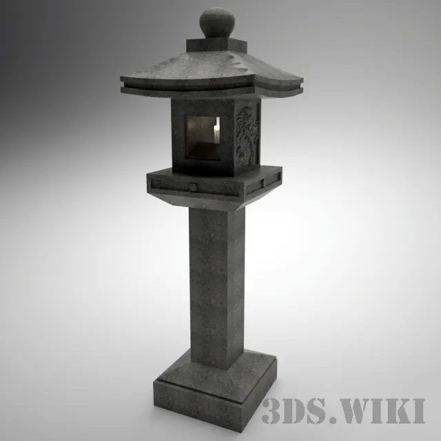 exterior-models – Japanese garden lamp Ikeokomi-gata 3D Model exterior-models – Japanese garden lamp Ikeokomi-gata 3D Model