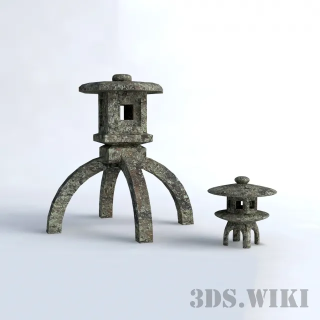 exterior-models – Japanese garden lantern 3D Model