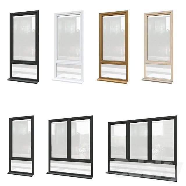 Exterior windows (optimized) v.02 3D Model