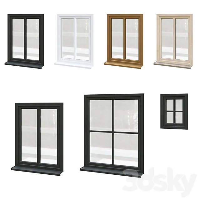 Exterior windows (optimized) v.05 3D Model