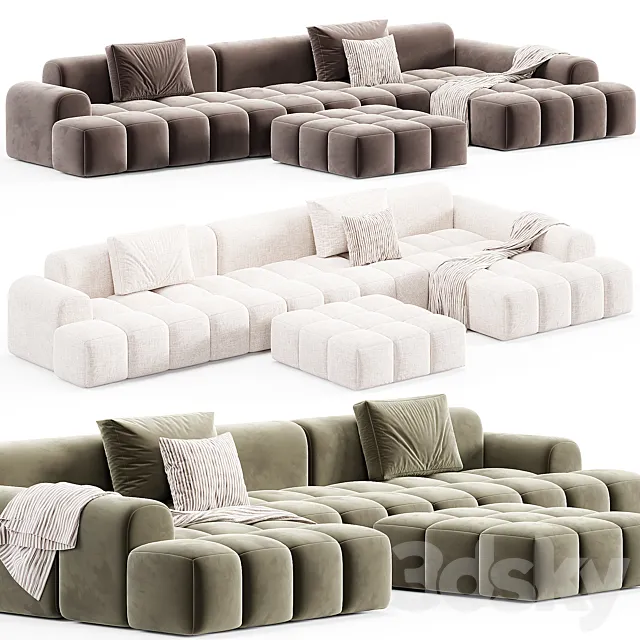 Extra Long Modern Sofa 3D Model Extra Long Modern Sofa 3D Model