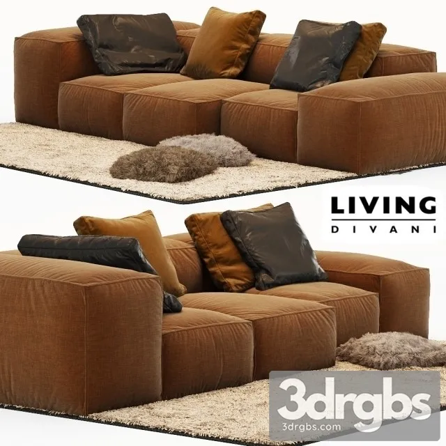 Extrasoft Living Divani Sofa 3D Model Download Extrasoft Living Divani Sofa 3D Model Download