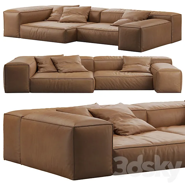 Extrasoft Sofa by Living Divani Comp 1 3D Model