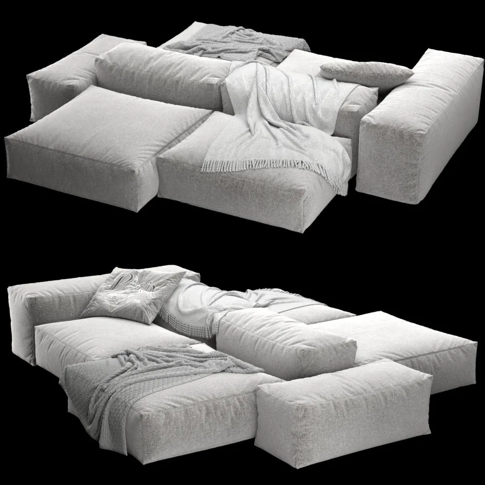 Extrasoft sofa from Living Divani 1 3D Model Extrasoft sofa from Living Divani 1 3D Model