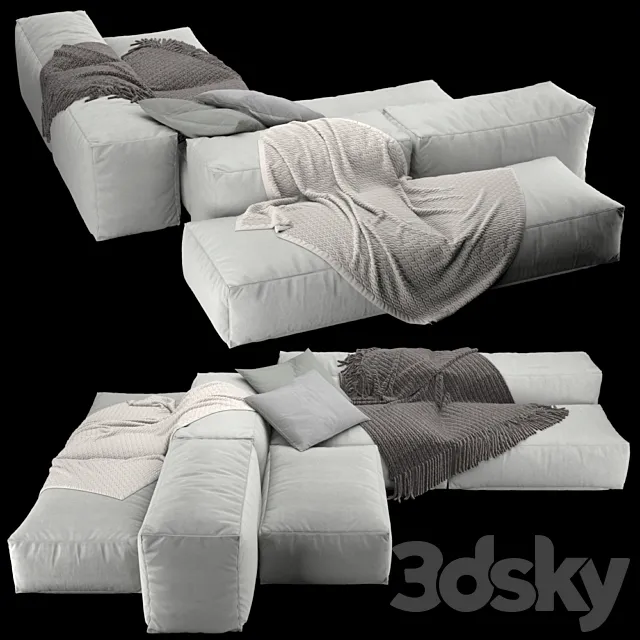 Extrasoft sofa from Living Divani 5 3D Model Extrasoft sofa from Living Divani 5 3D Model