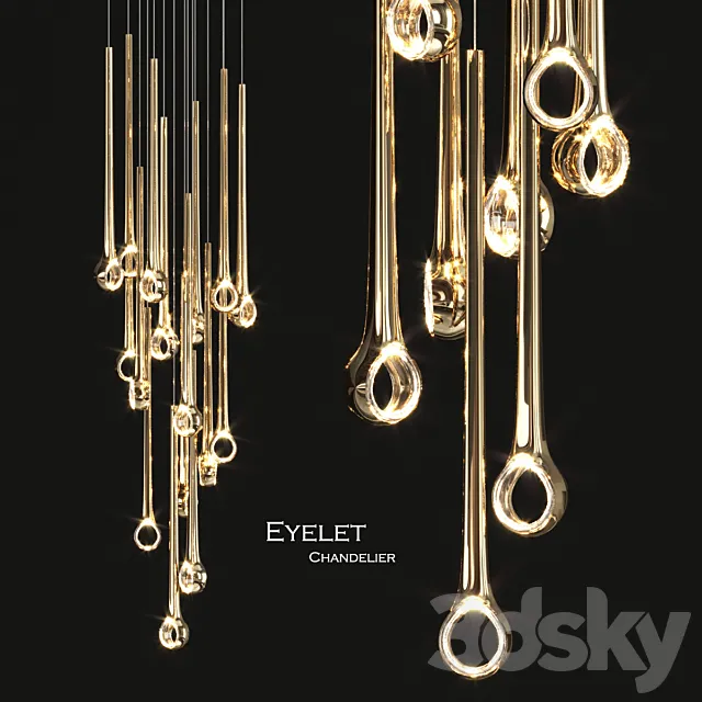 Eyelet Chandelier by Sans Souci 3DModel