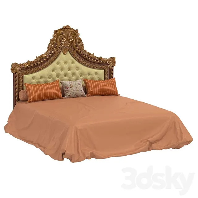 EZIO BELLOTTI 3640 classic baroque bed 3D Model EZIO BELLOTTI 3640 classic baroque bed 3D Model