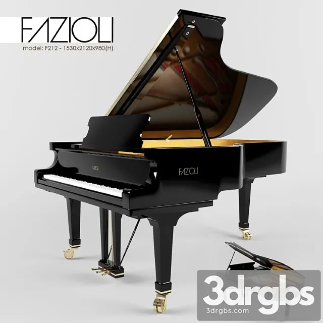 F212 Fazioli Piano 3D Model Download