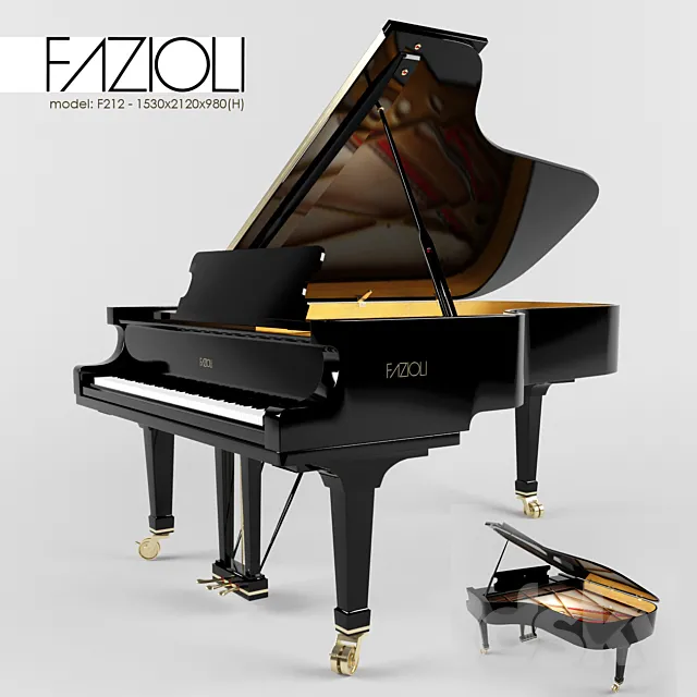 F212 FAZIOLI Piano 3DModel