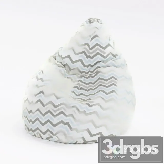 Fabric Bag Chair 2 3D Model Download