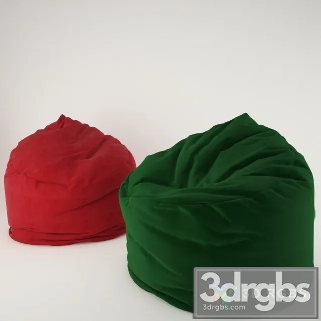 Fabric Bag Chair 3D Model Download