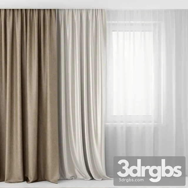 Fabric Curtain 1 3D Model Download