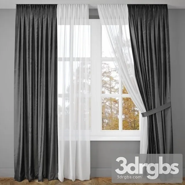 Fabric Curtain 11 3D Model Download