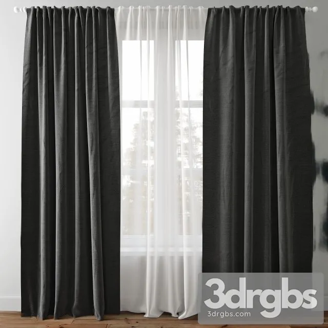 Fabric Curtain 13 3D Model Download