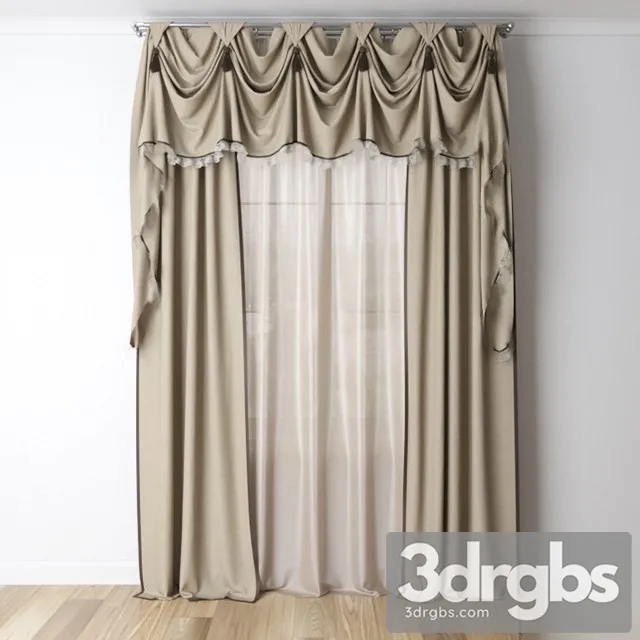 Fabric Curtain 15 3D Model Download
