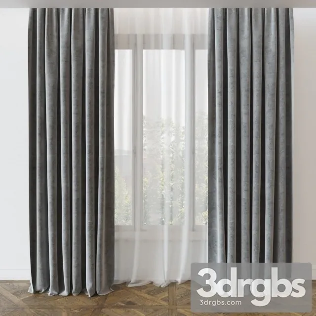 Fabric Curtain 17 3D Model Download