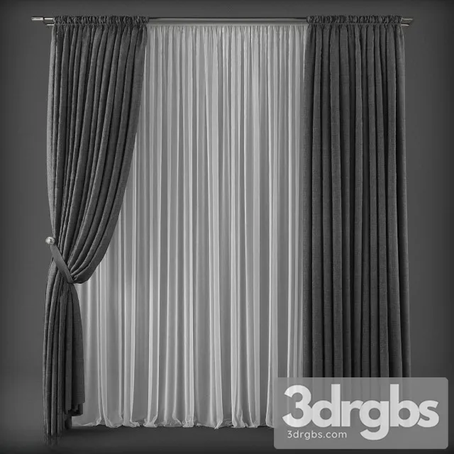 Fabric Curtain 19 3D Model Download