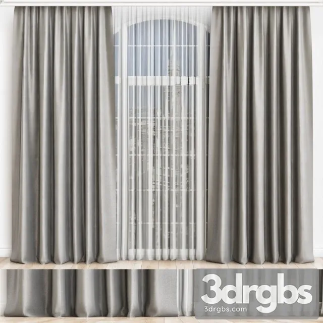 Fabric Curtain 20 3D Model Download