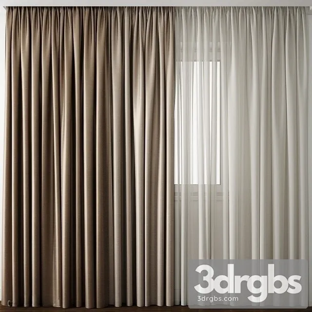 Fabric Curtain 24 3D Model Download