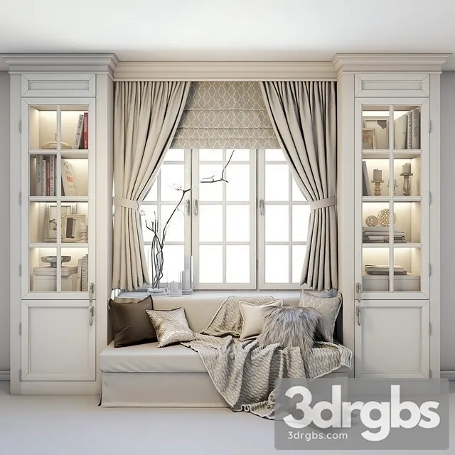 Fabric Curtain 25 3D Model Download