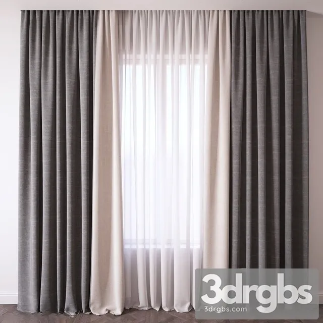 Fabric Curtain 27 3D Model Download