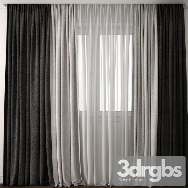 Fabric Curtain 28 3D Model Download