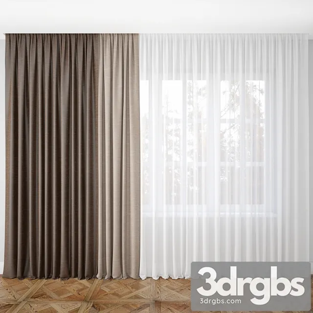 Fabric Curtain 281 3D Model Download