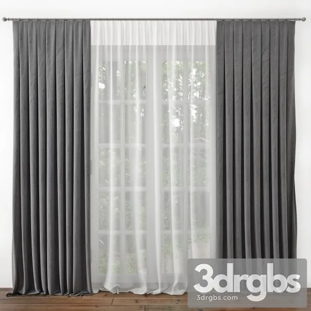Fabric Curtain 5 3D Model Download