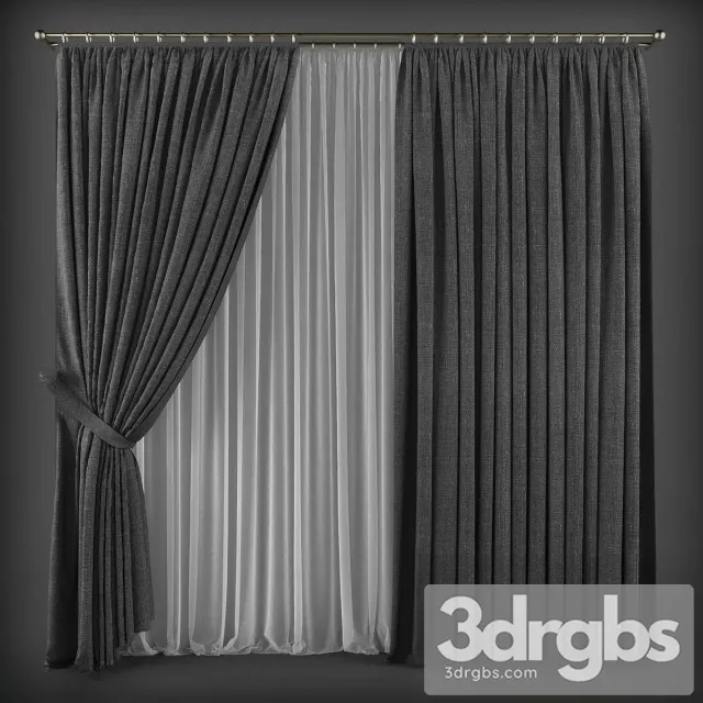 Fabric Curtain 7 3D Model Download