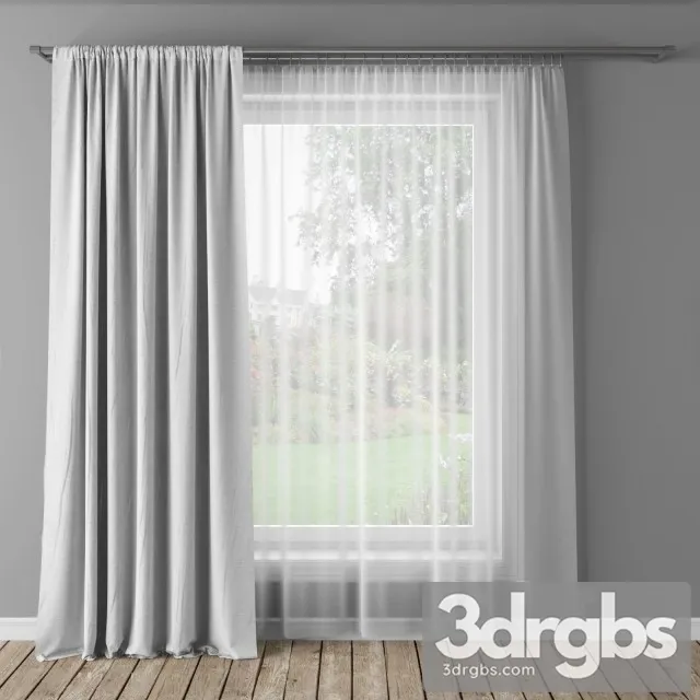 Fabric Curtain 8 3D Model Download