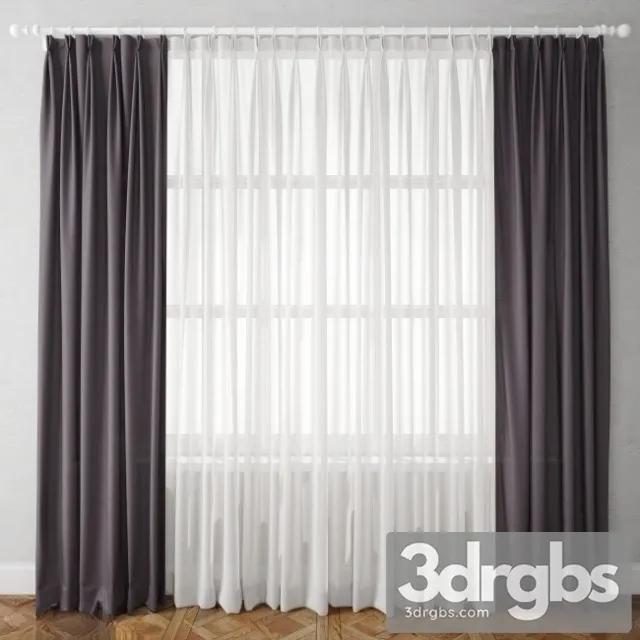 Fabric Curtain 9 3D Model Download