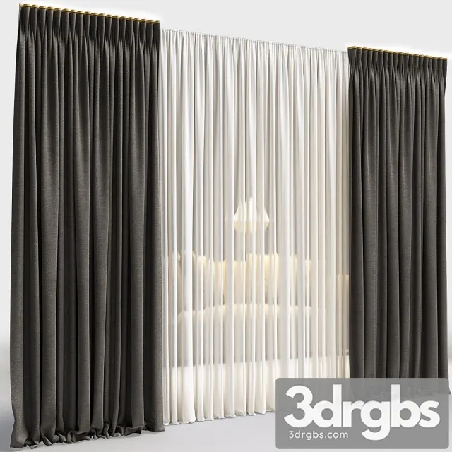 Fabric Curtains 23 3D Model Download