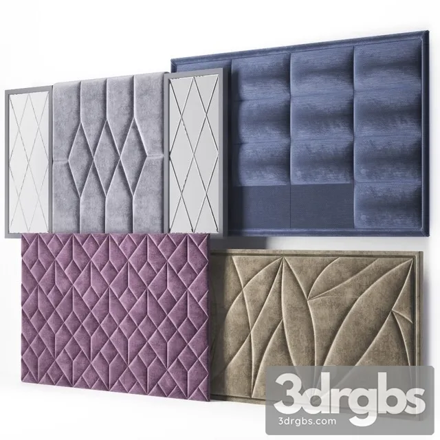 Fabric Headboard Set 5 3D Model Download