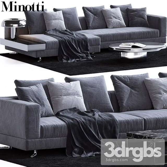 Fabric Minotti Tables Sofa 3D Model Download Fabric Minotti Tables Sofa 3D Model Download