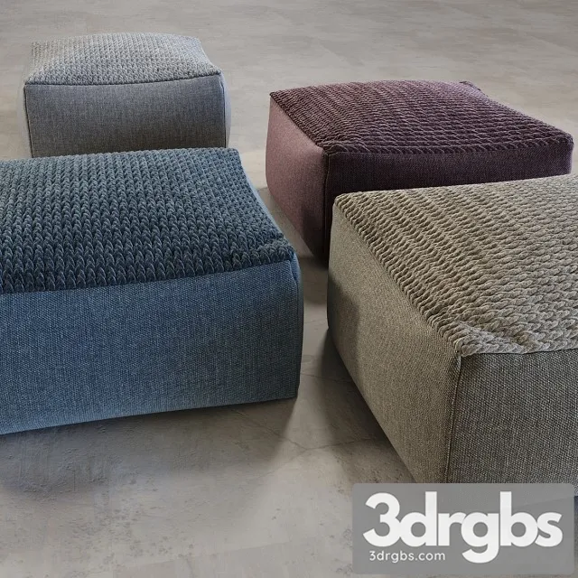 Fabric Pouf 3D Model Download