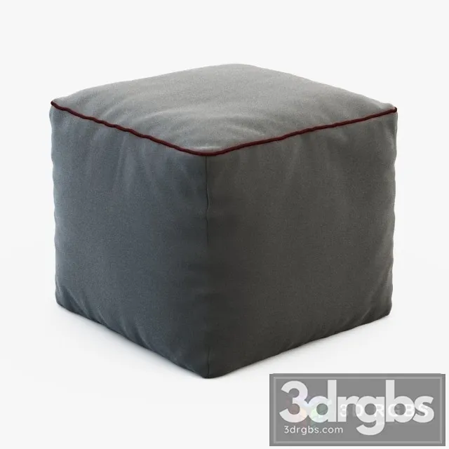 Fabric Pouf 60 3D Model Download