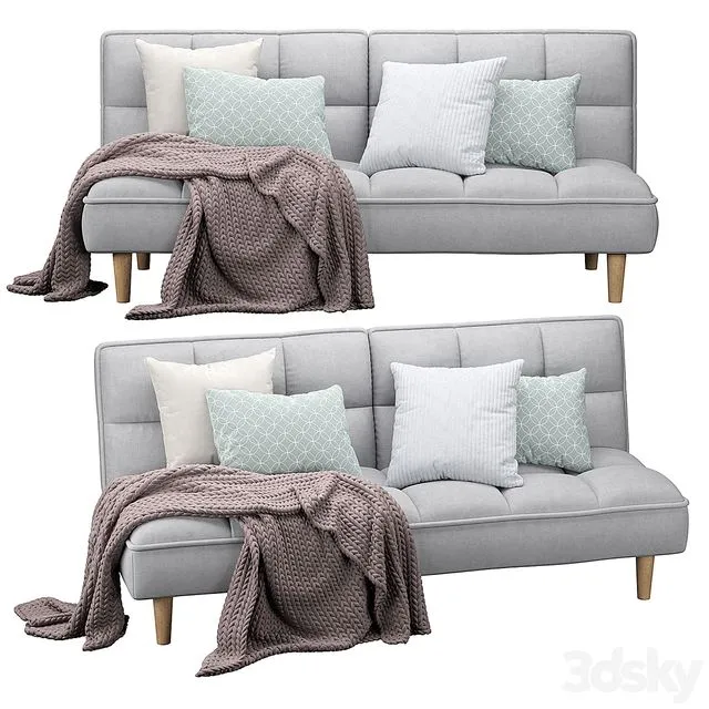 Fabric Sofa Bed 3D Model Fabric Sofa Bed 3D Model