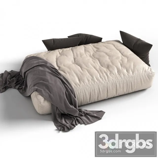 Fabric Square Pouf 3D Model Download