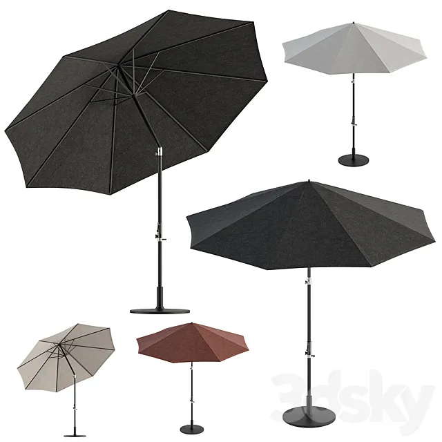 Fabric Umbrella 05 3D Model