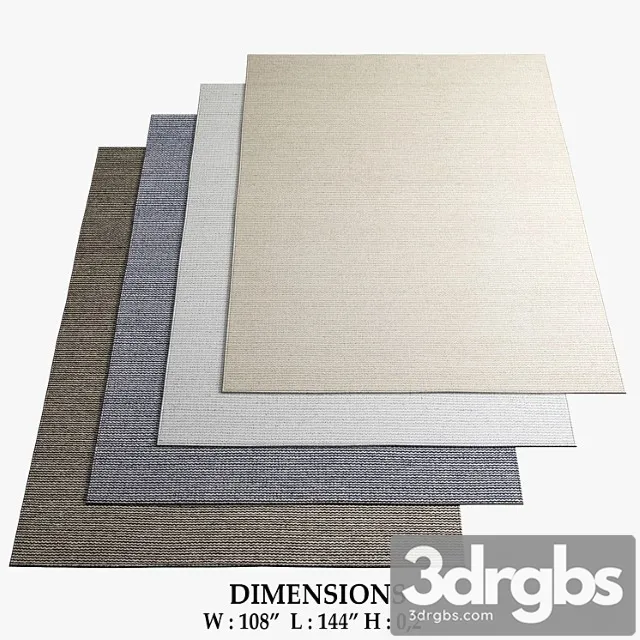 Fabula living rugs 428 3D Model Download