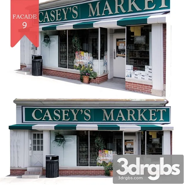 Facade 9 Small Market 2 3D Model Download