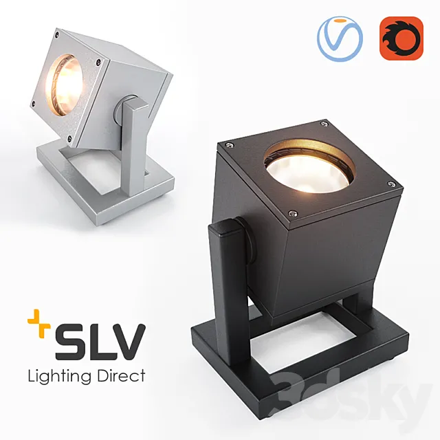 Facade fixtures CUBIX 1 SLV Elektronik 2017 132835. 132832 3DModel