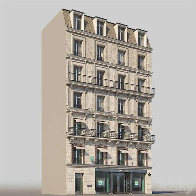 Facade les Champs 3D Model
